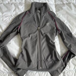 Vintage TNA Gray Jacket with Pink Highlights